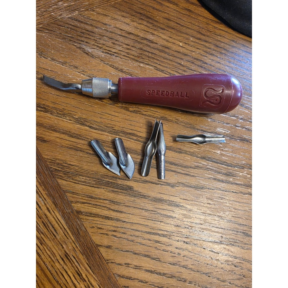 Speedball Linoleum Cutter Set with 6 Blades and Handle